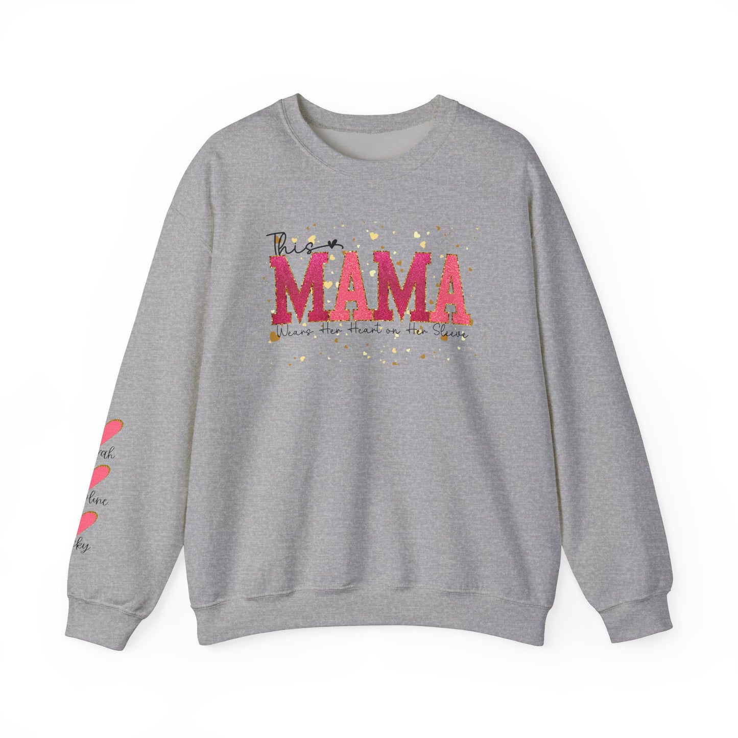 Mama Wears Heart On Sleeve sweatshirt
