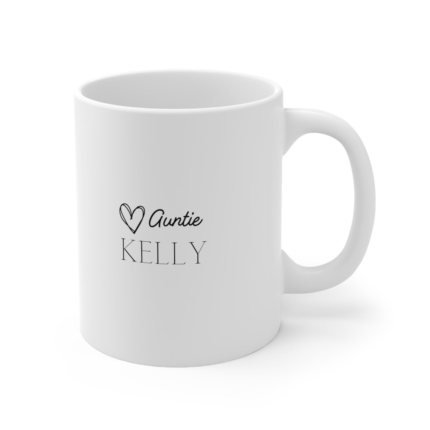 Auntie Life Mug with custom aunt name, Ceramic Mug 11oz