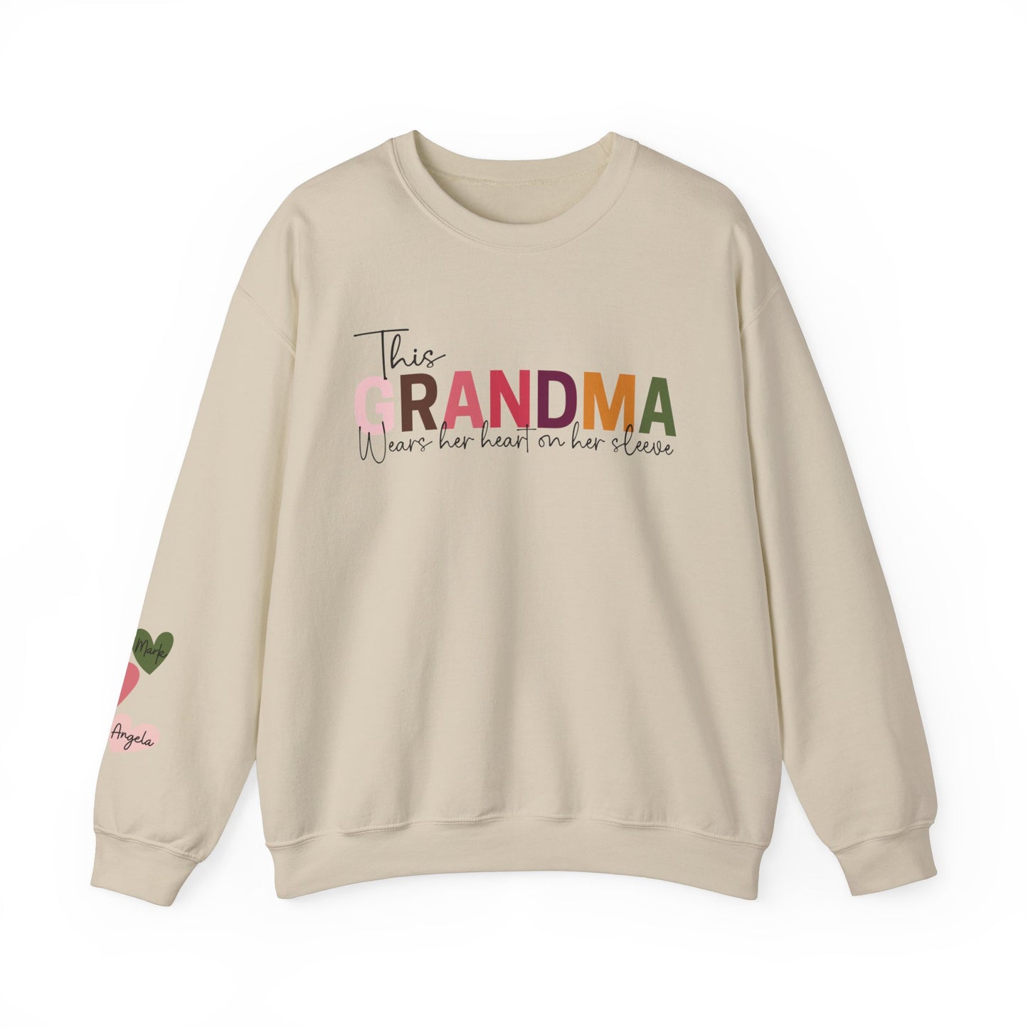 This Grandma Wears Her Heart On Her Sleeve Sweatshirt