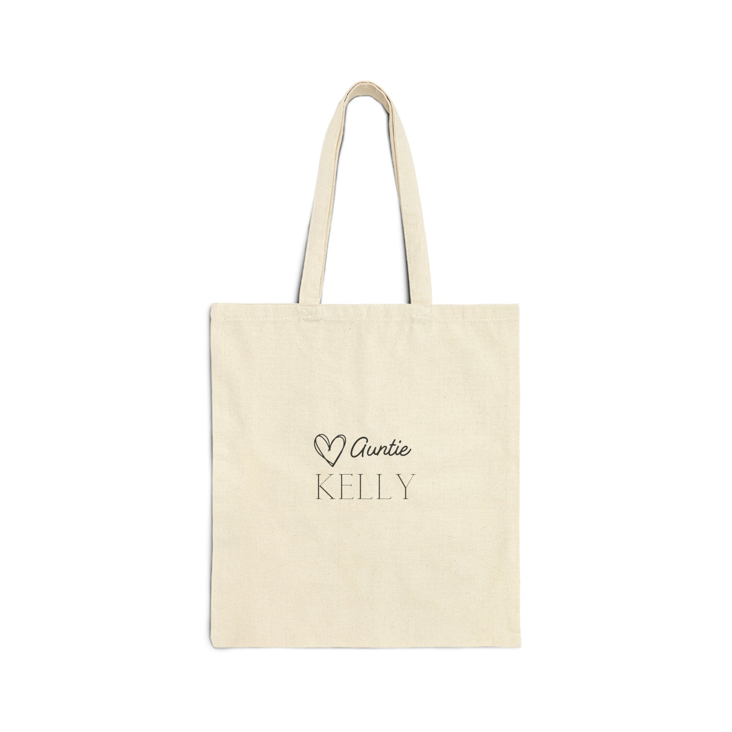 Auntie Life Cotton Canvas Tote Bag with Custom Aunt Name