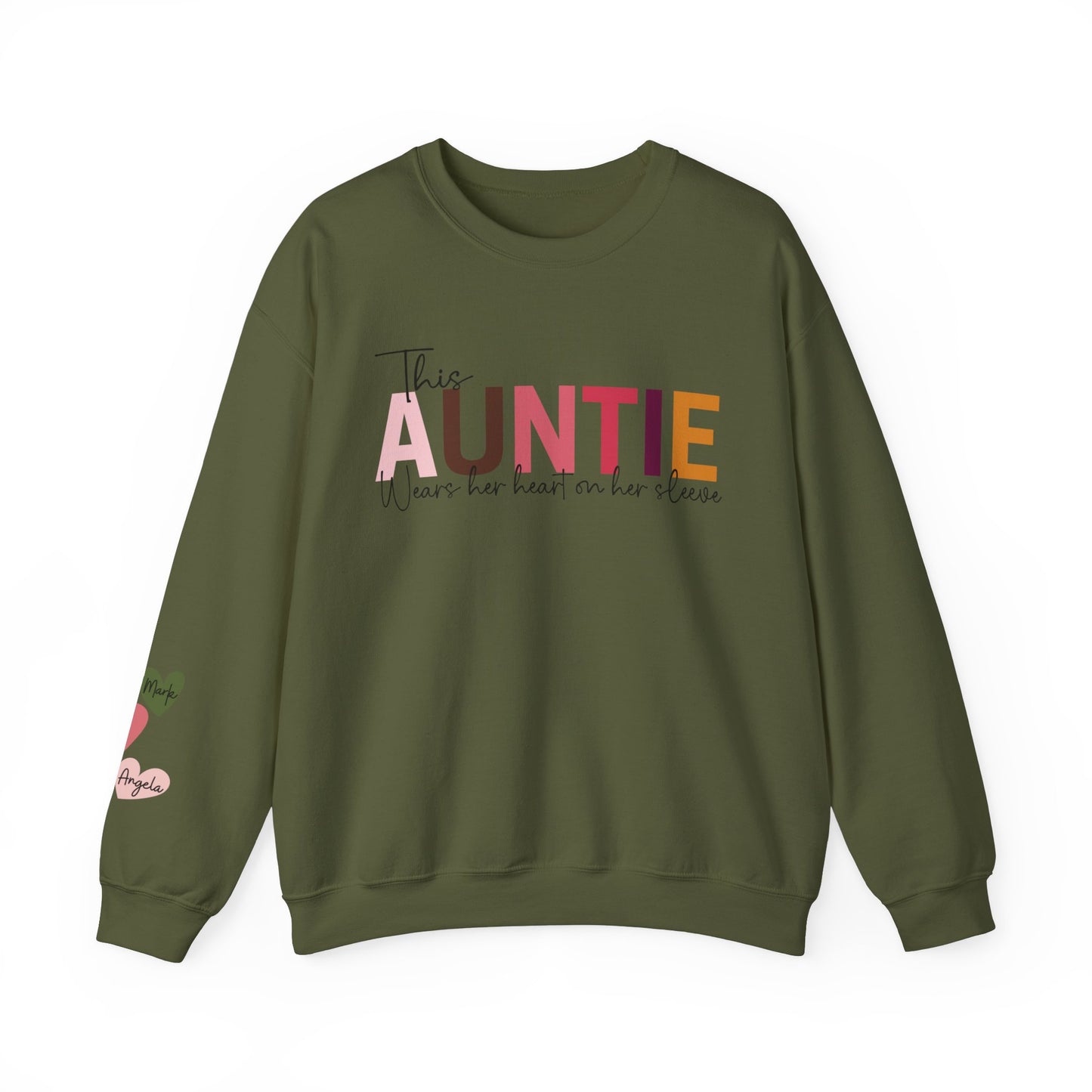 This Auntie Wears Her Heart On Her Sleeve Sweatshirt