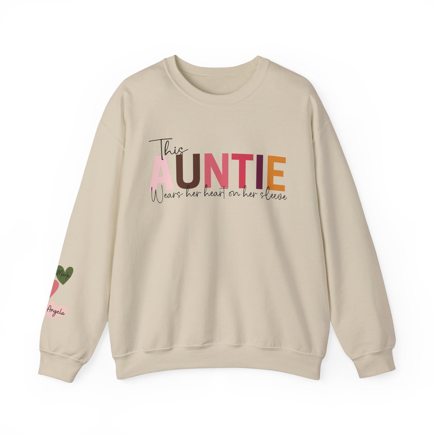 This Auntie Wears Her Heart On Her Sleeve Sweatshirt