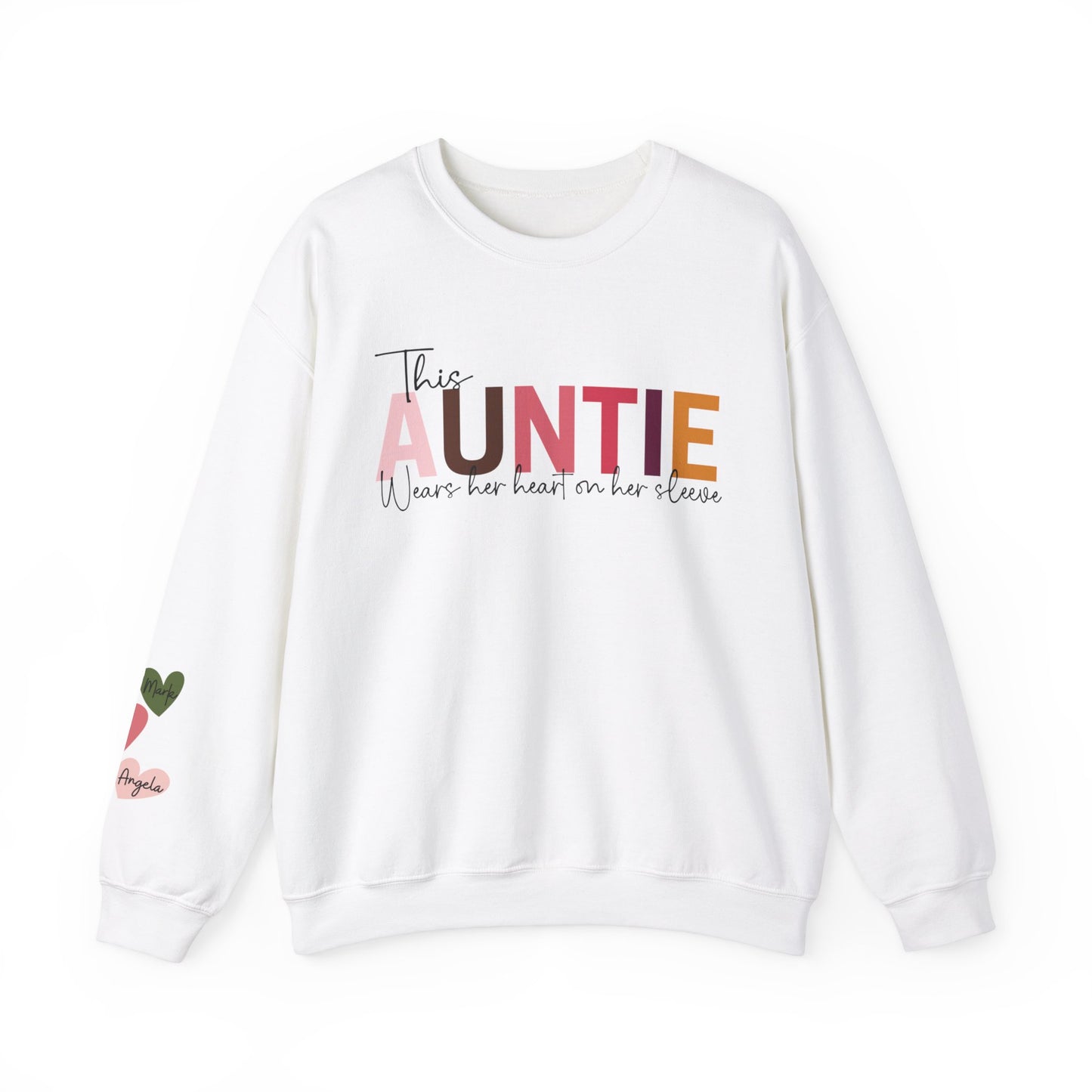 This Auntie Wears Her Heart On Her Sleeve Sweatshirt