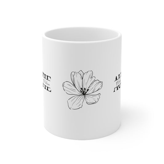 Auntie Mug With Custom Kids Names, Gift for Aunt, Flower 11oz Mug