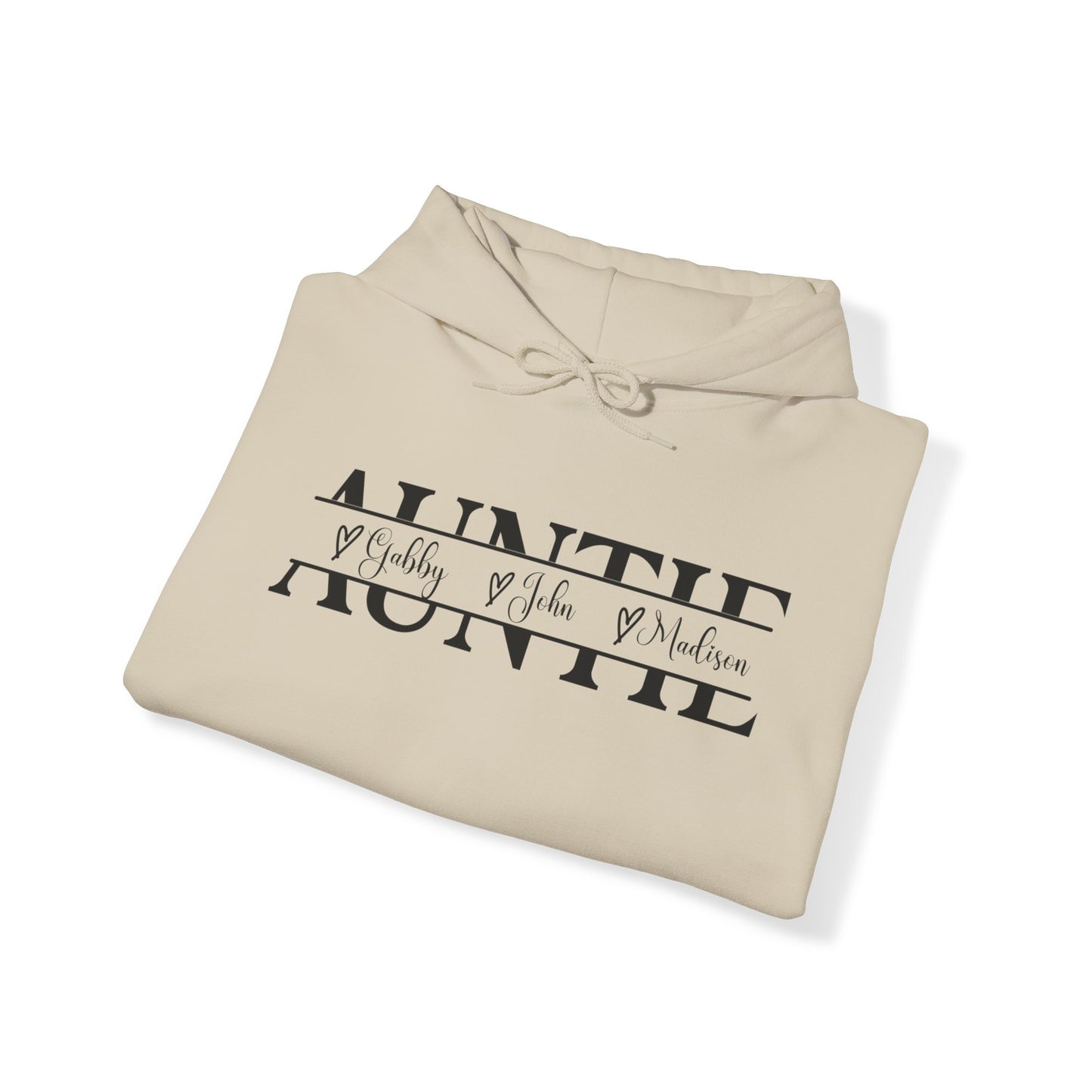 Auntie Hoodie With Custom Names, Aunt Hoodie, Minimal Aunt shirt, Personalized