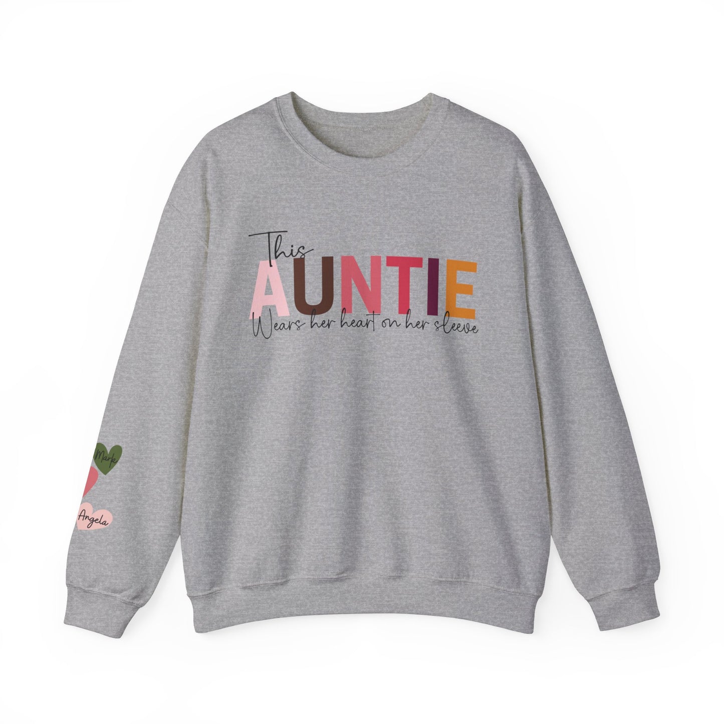 This Auntie Wears Her Heart On Her Sleeve Sweatshirt