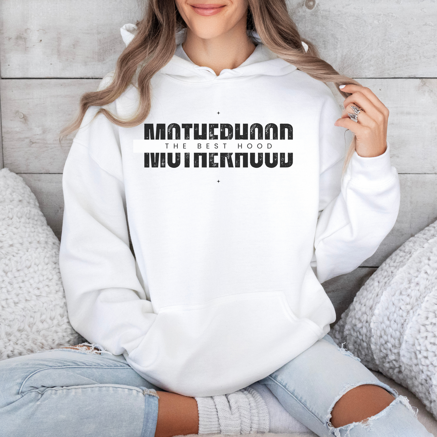 Motherhood The Best Hood Hoodie, Mom Sweatshirt, Minimal mom shirt, Mom Gift, Grandma Gift, Mother's Day, Mama Shirt