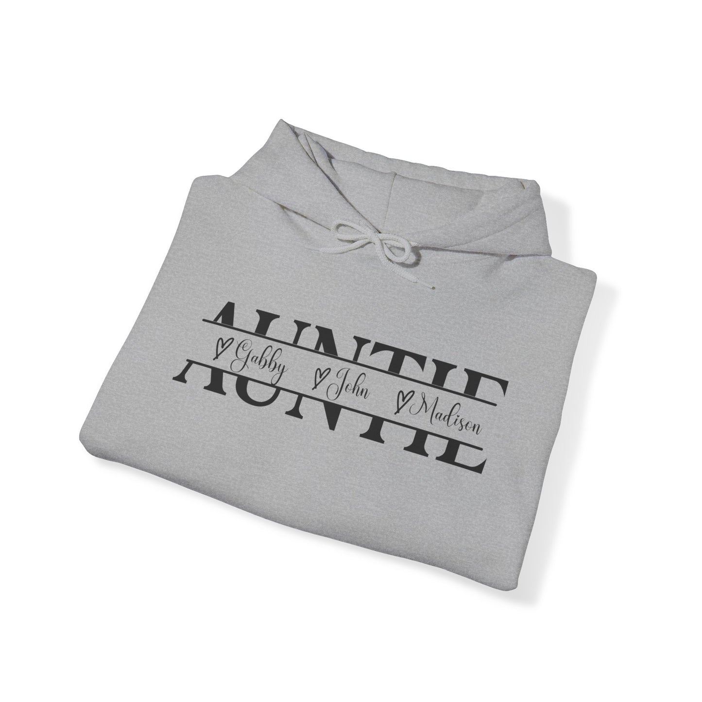 Auntie Hoodie With Custom Names, Aunt Hoodie, Minimal Aunt shirt, Personalized