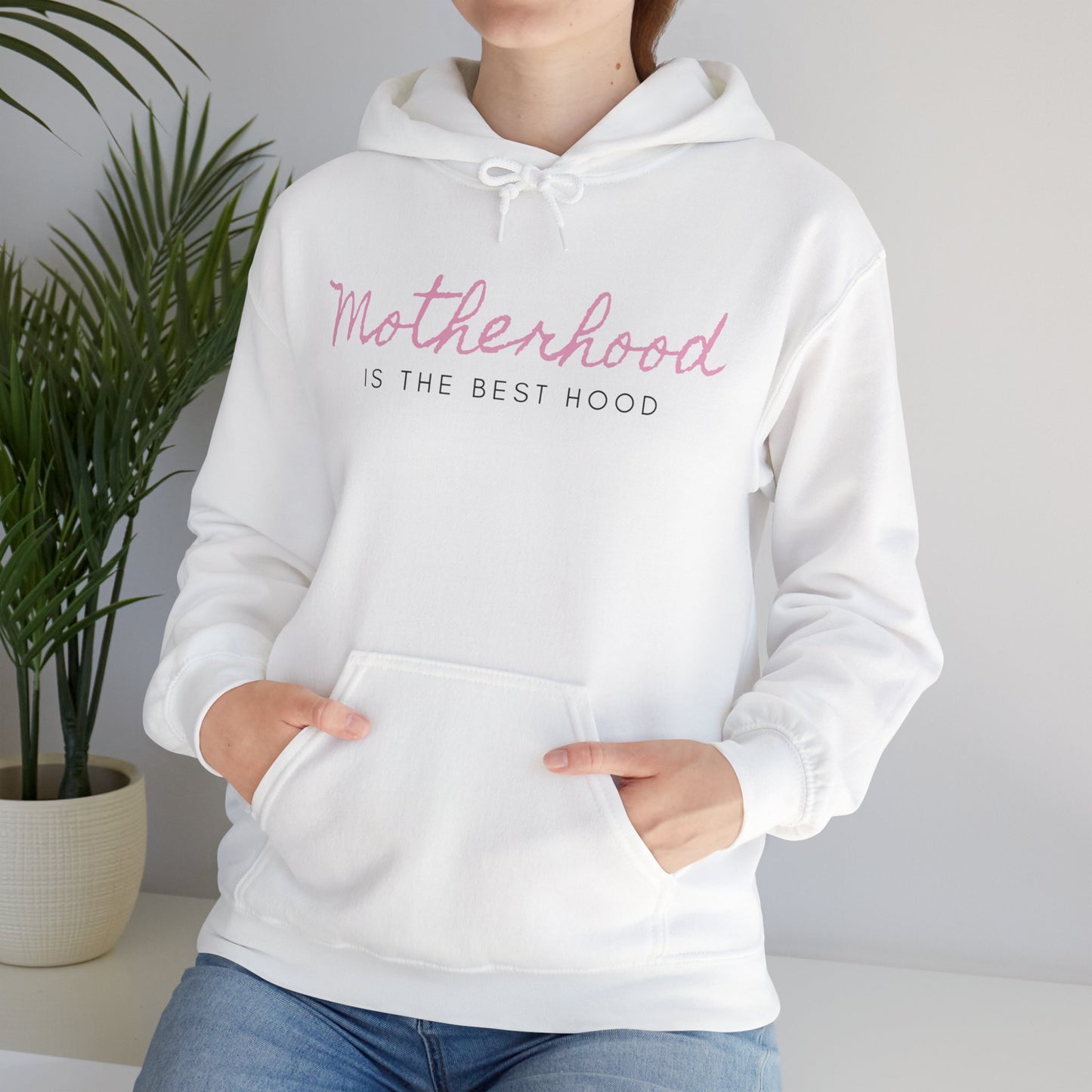 Motherhood is the best hood Hooded Sweatshirt, Mom Shirt, minimal mom shirt, Mom Gift, Grandma Gift, Mother's Day