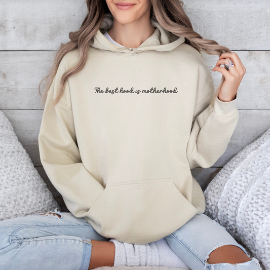 The Best Hood Is Motherhood Hoodie, Mom Sweatshirt, Personalization, minimal mom shirt, Mom Gift, Grandma Gift, Mother's Day, Mama Shirt