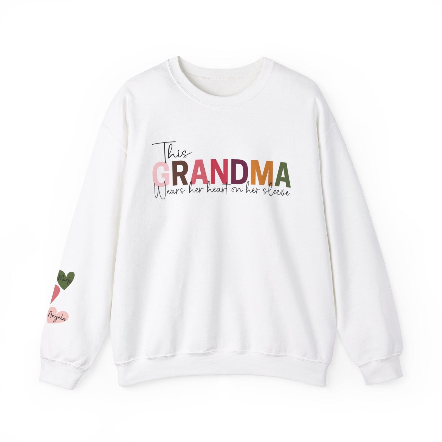 This Grandma Wears Her Heart On Her Sleeve Sweatshirt