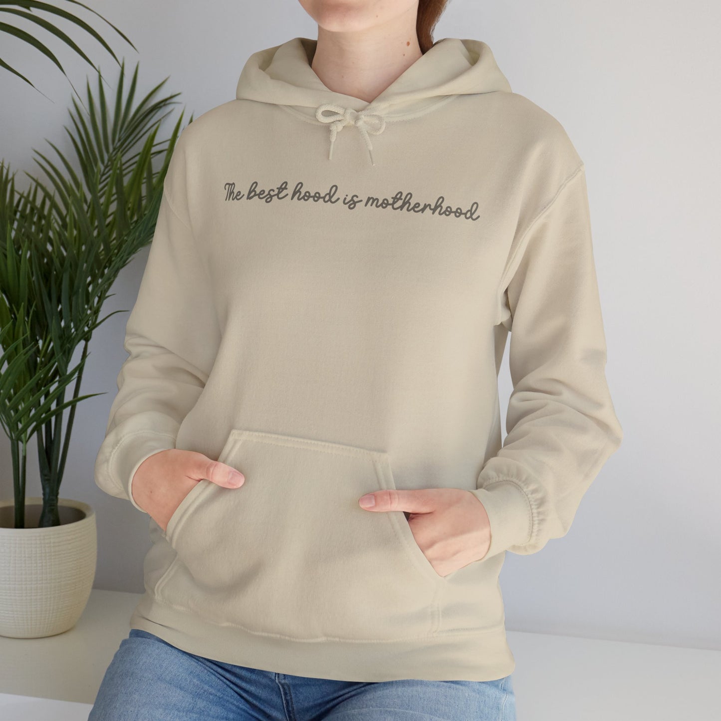 The Best Hood Is Motherhood Hoodie, Mom Sweatshirt, Personalization, minimal mom shirt, Mom Gift, Grandma Gift, Mother's Day, Mama Shirt