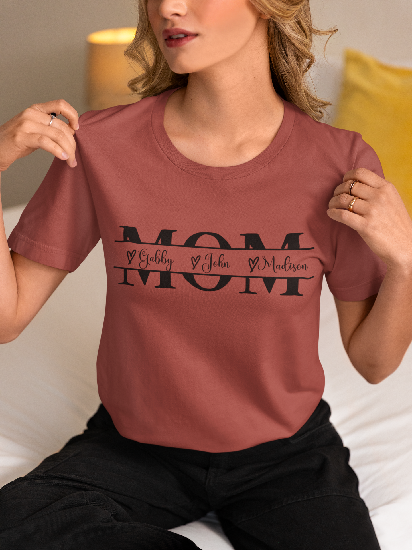 Mom T-Shirt with Custom Kids Names