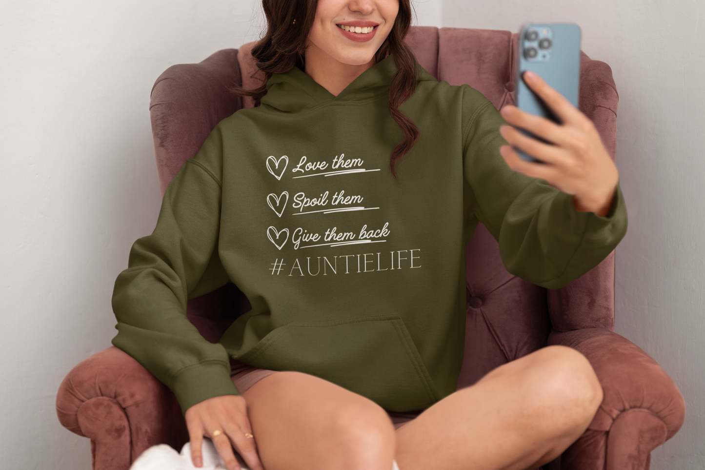 Auntie Life Hoodie with Custom Kids Names