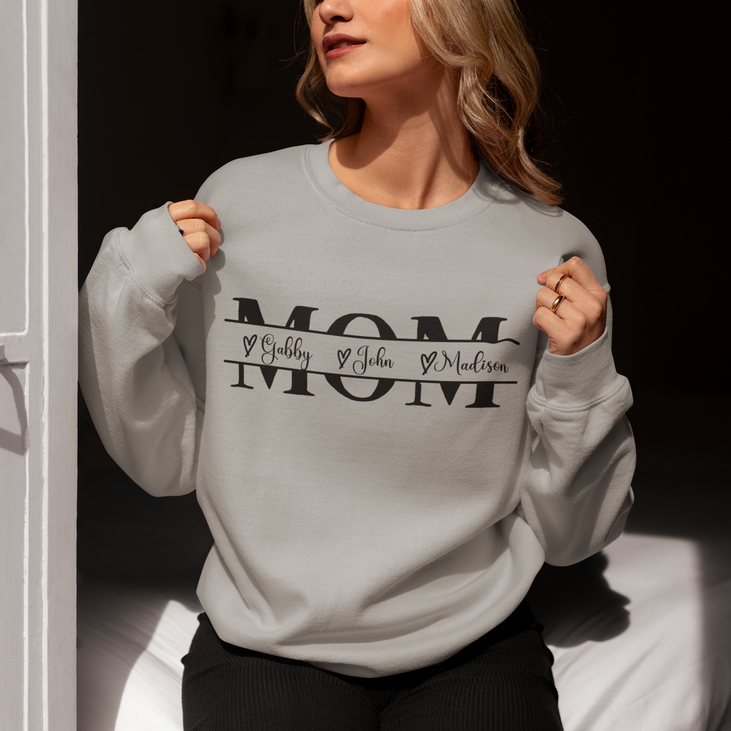 Mom Sweatshirt with Custom Kids Names