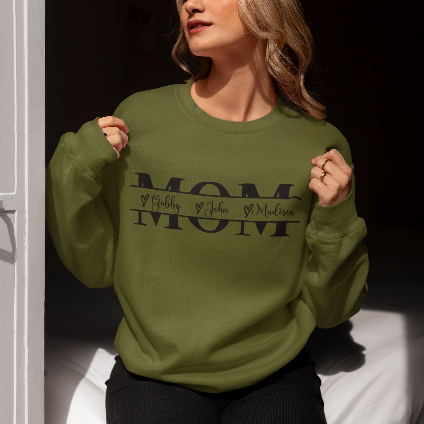 Mom Sweatshirt with Custom Kids Names