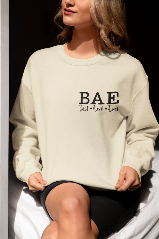 BAE Sweatshirt, Best Auntie Ever Sweatshirt, Aunt Sweatshirt, Custom Kids Names