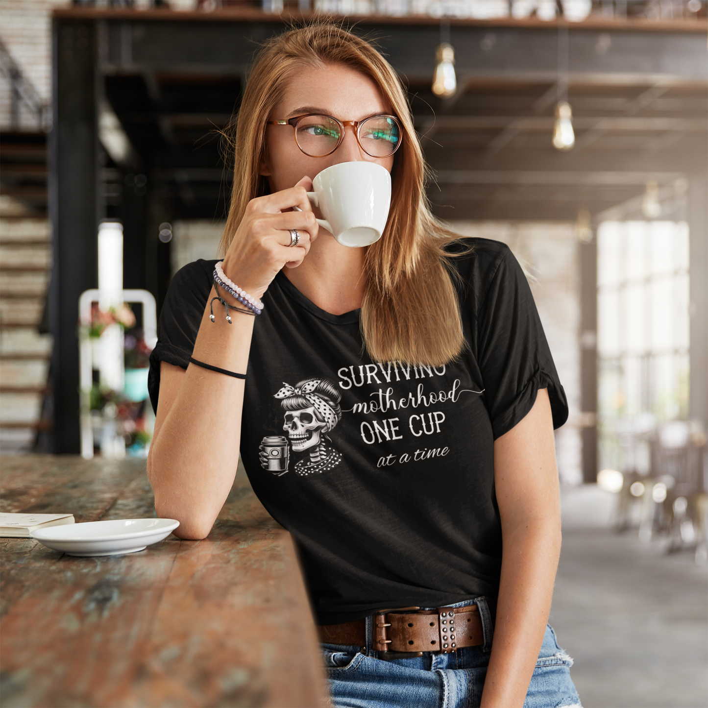 Surviving Motherhood: One Cup at a Time T-Shirt, Mom Shirt, Gift For Mom, Mother's Day Gift